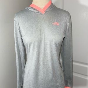 North Face flash dry long sleeve shirt with hood